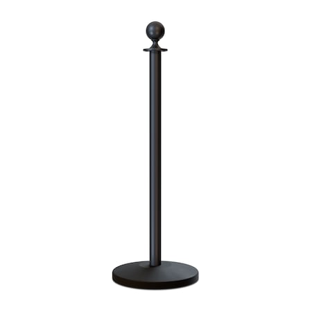 Stanchion Post And Rope Black Post Ball Top